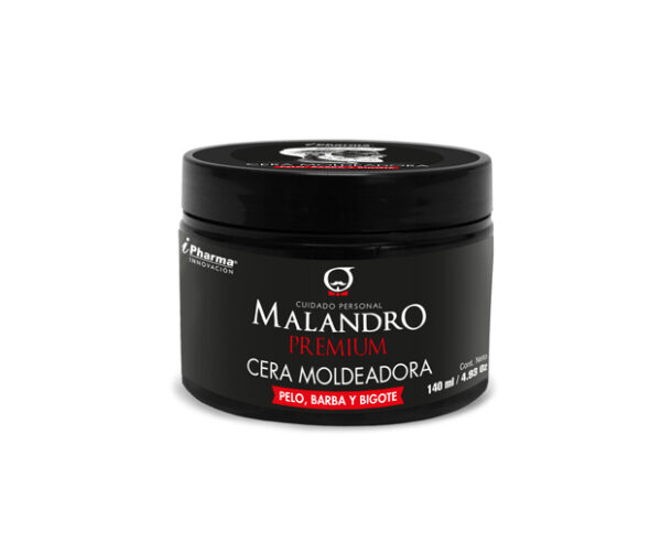 Cera modeladora para pelo, barba y bigote Malandro 140 ml. Aroma a sándalo y cítricos